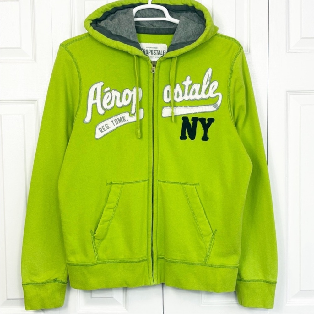 Aeropostale Kids Lime Green Zip-Up Hoodie